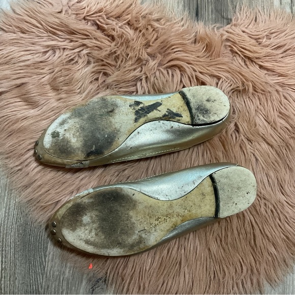 Givenchy Pointed Gold Ballet Flats Size 36 - Picture 9 of 14